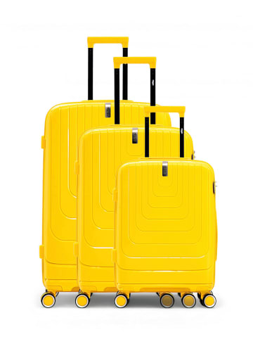 OBAGO 3 tlg. Kofferset GALINA in Gelb (95L/64L/37L)