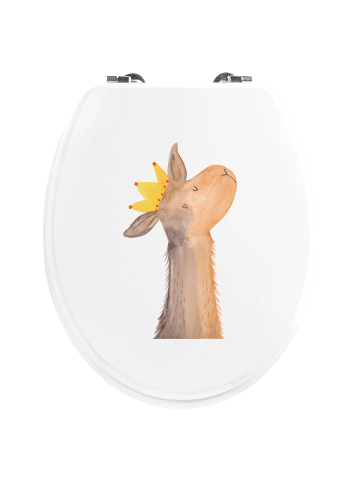 Mr. & Mrs. Panda Klodeckel Lamakopf König ohne Spruch in Weiß