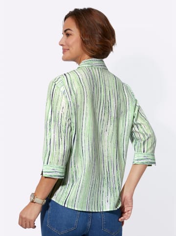 WITT WEIDEN Bluse in reseda-ecru-bedruckt