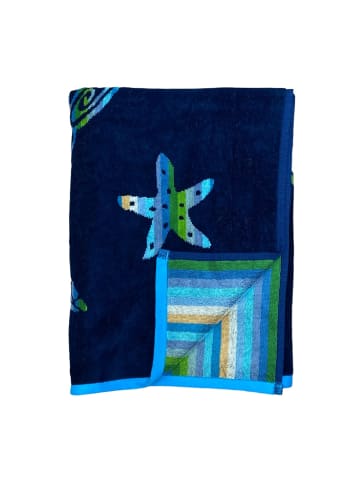 Le Comptoir de la Plage Strandtuch "Wika" in Blau (L)160 x (B)90 cm 