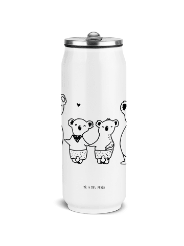 Mr. & Mrs. Panda Getränkedosen Trinkflasche Koala Familie zwei o... in Weiß