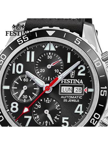 Festina Multifunktion-Armbanduhr Festina Swiss Made schwarz extra groß (ca. 45,8mm)