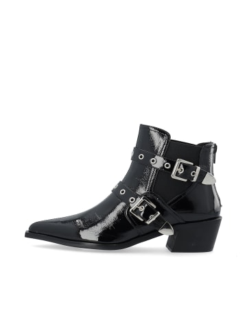 Bianco Stiefeletten mit Schnallen in BlackPatent