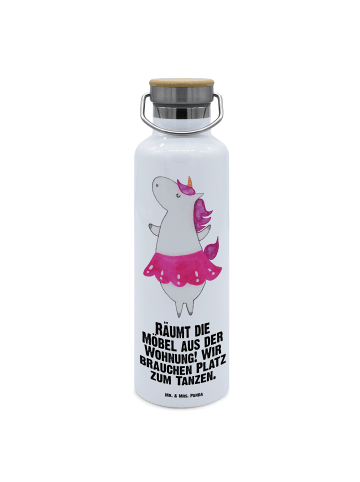 Mr. & Mrs. Panda Trinkflasche Einhorn Ballerina mit Spruch in Weiß