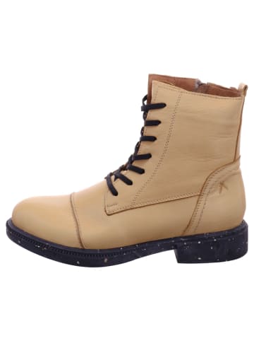 Esgano Damenschnürrstiefel kalt flach  in  Gelb