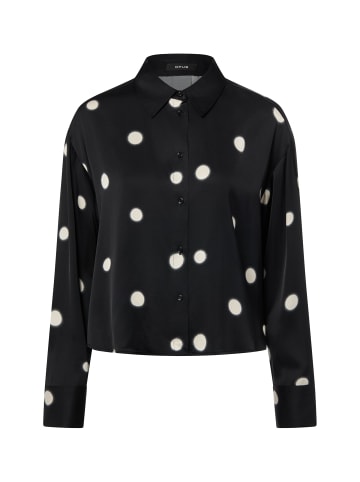 OPUS Bluse Famena dot in schwarz ecru