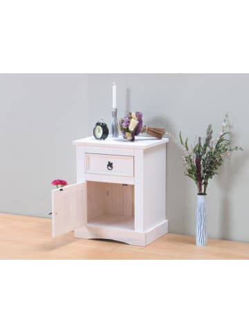 ebuy24 Nachttisch New Mexico Weiß 53 x 38 cm