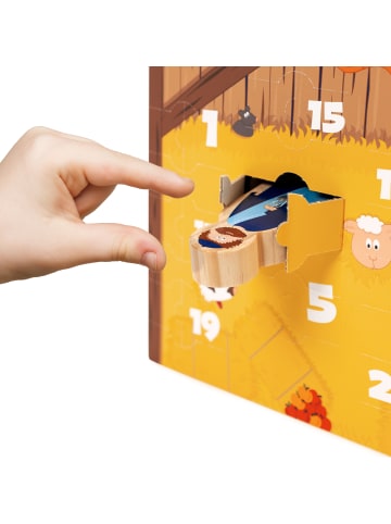 yoamo Spiel-Krippe inkl. Adventskalender mit 24 Holzfiguren