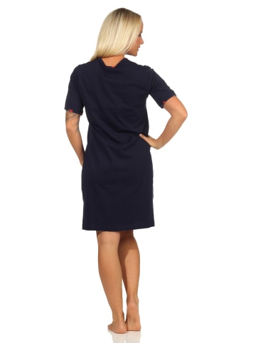 NORMANN kurzarm Nachthemd Kirschen - 62441 in marine