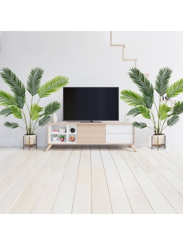 COSTWAY 2er Set Künstliche Areca Palme in Grün