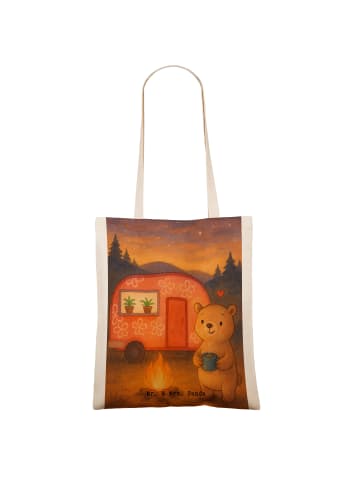 Mr. & Mrs. Panda Shopper Bär Camper Design ohne Spruch in Weiß