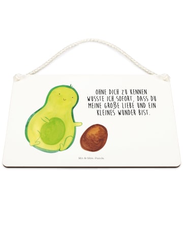 Mr. & Mrs. Panda Schild Avocado Kern rollt mit Spruch in Transparent