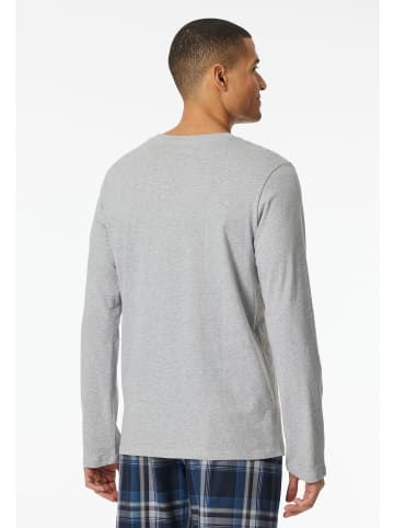 Schiesser Langarmshirt Rundhals in Grau-mel.
