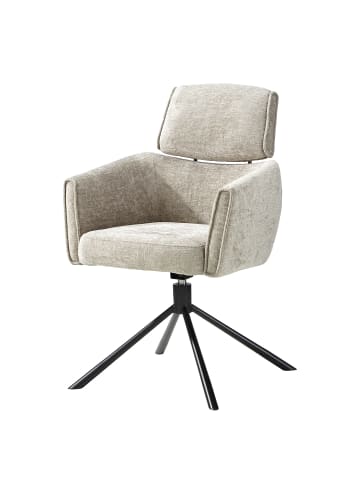 home24 home24 Armlehnenstuhl im modernen Stil in Beige