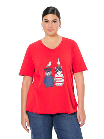 Ulla Popken Shirt in neon rot