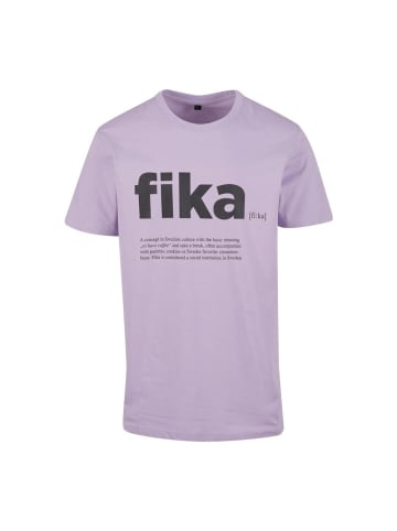 Mister Tee T-Shirt "Fika Definition T-Shirt Round Neck" in Lila