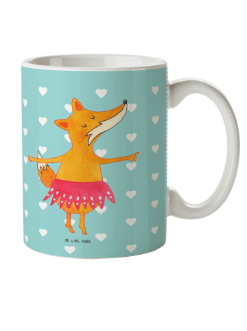 Mr. & Mrs. Panda Kindertasse Fuchs Ballerina ohne Spruch in Türkis Pastell