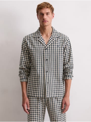 Marc O'Polo Pyjamaoberteil Cozy Flannel in dark navy check