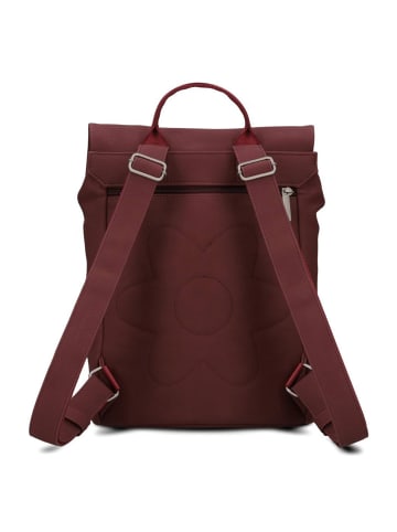 Zwei Mademoiselle.M Daypack 35 cm Laptopfach in rubin