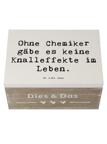 Mr. & Mrs. Panda Aufbewahrungskiste Spruch Chemiker Knalleffekte... in Weiß