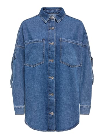 ONLY Carmakoma Jeanshemd in Medium Blue Denim