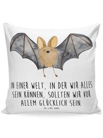 Mr. & Mrs. Panda Kissen 40x40 Fledermaus Flügel mit Spruch in Weiß