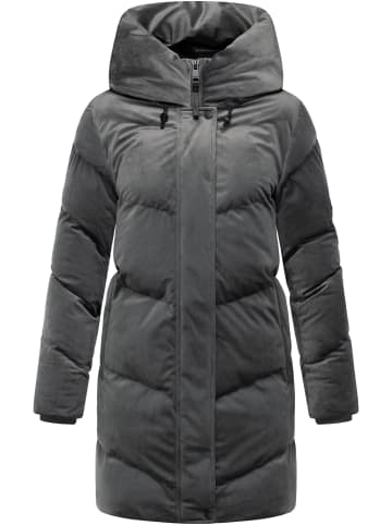 ragwear Kurzmantel Avelin Velvet YOUMODO in Stone Grey