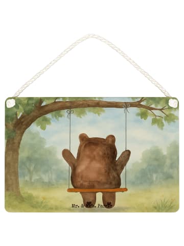 Mr. & Mrs. Panda Schild Bär Schaukel Design ohne Spruch in Weiß