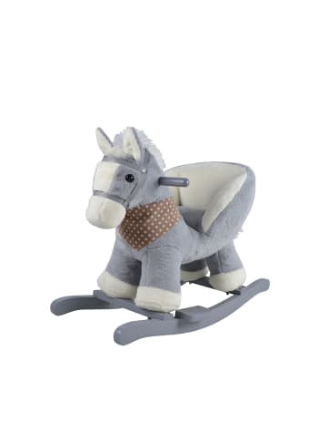 Chipolino Schaukelpferd Sitz Holzrahmen in grau