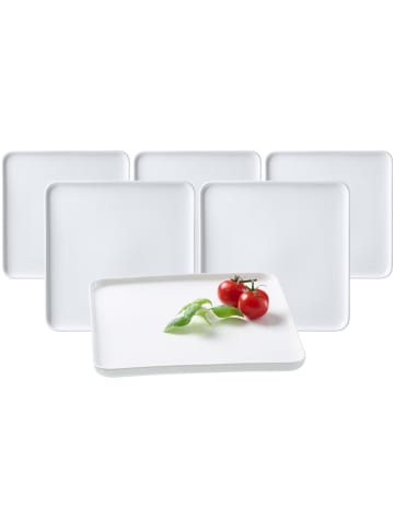 Ritzenhoff & Breker 6er Set Servierplatten Skagen in Weiß 21 x 21 cm