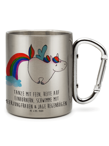 Mr. & Mrs. Panda Becher Einhorn Fliegendes Pferd mit Spruch in Silber