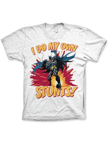 Batman T-Shirt "I Do My Own Stunts Big Tall T-Shirt" in Weiß