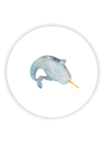 Mr. & Mrs. Panda Kühlschrankmagnet Narwal ohne Spruch in Weiß
