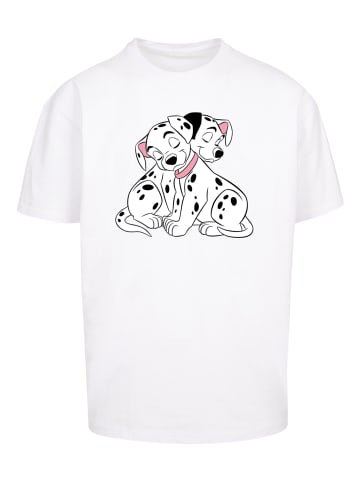 F4NT4STIC Heavy Oversize T-Shirt Disney 101 Dalmatiner Puppy Love in weiß