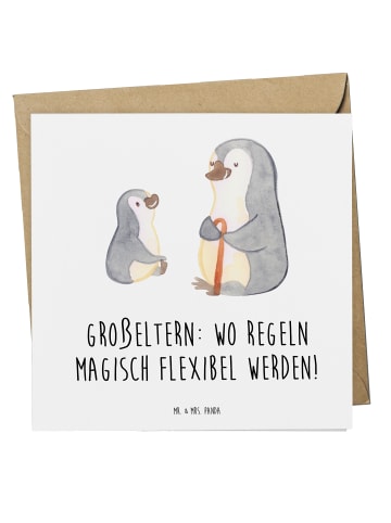 Mr. & Mrs. Panda Glückwunschkarte Großeltern Magie mit Spruch in Weiß