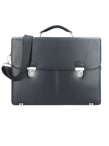 Esquire Oxford Aktentasche Leder 42 cm in schwarz