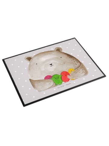 Mr. & Mrs. Panda Schreibunterlage Bär Gefühl ohne Spruch in Grau Pastell