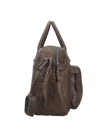 Billy the Kid Nasty Cowboys Franklin Aktentasche Leder 40 cm Laptopfach in stonegrey