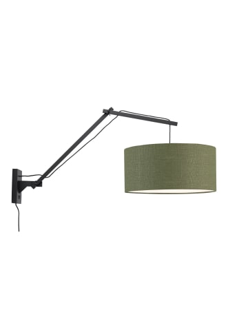 GOOD&MOJO Wandlampe Andes - Bambus Schwarz/Grün - 95x47x55cm