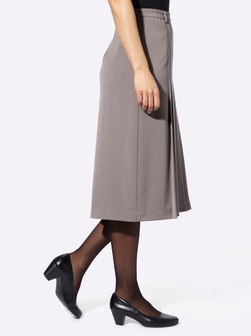 WITT WEIDEN Falten-Rock in taupe-meliert
