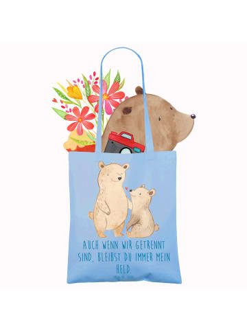 Mr. & Mrs. Panda Tote Bag Trennung von den Eltern Held mit Spruch in Sky Blue
