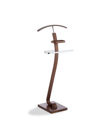 relaxdays Herrendiener in Dunkelbraun - (B)46,5 x (H)112 x (T)33 cm