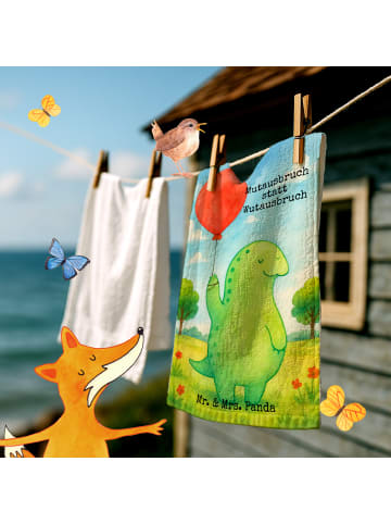 Mr. & Mrs. Panda Handtuch Schildkröte Luftballon Design mit Spruch in Weiß