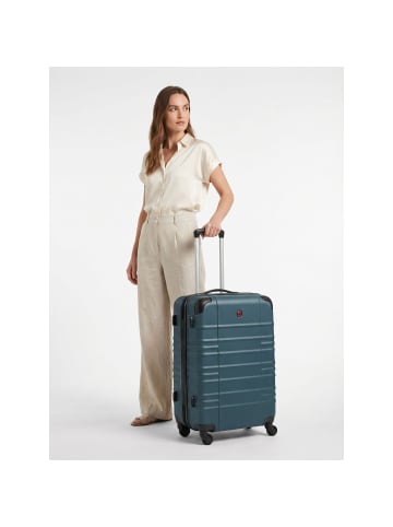 Wenger Amplar Evo 4 Rollen Trolley M 65 cm mit Dehnfalte petrol