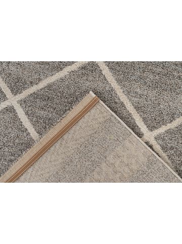 Kayoom Kurzflor Teppich Rhombus 225 in braun - beige - rechteckig