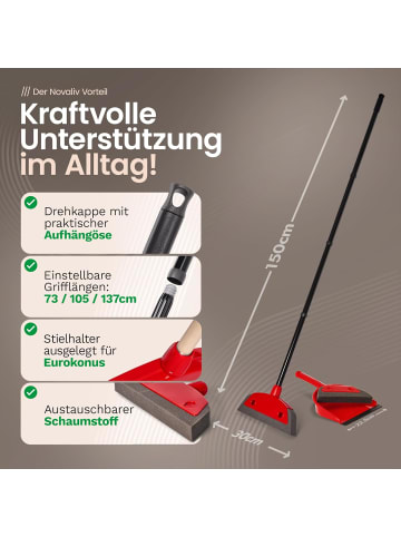 Novaliv Novaliv 2X Schaumstoffbesen mit Stiel zum Stecken Auto & Abzieher Fris in Rot
