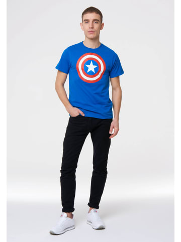 Logoshirt T-Shirt Captain America in blau