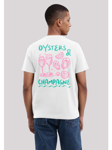 F4NT4STIC T-Shirt Oysters And Champagne in weiß
