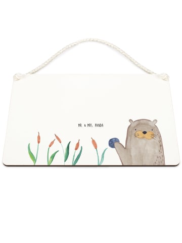 Mr. & Mrs. Panda Deko Schild Otter Stein ohne Spruch in Transparent