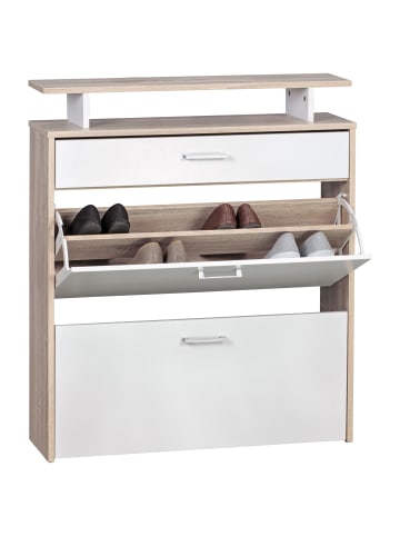 KADIMA DESIGN Schuhkipper | Sonoma Eiche, 80x95x24cm, Schublade